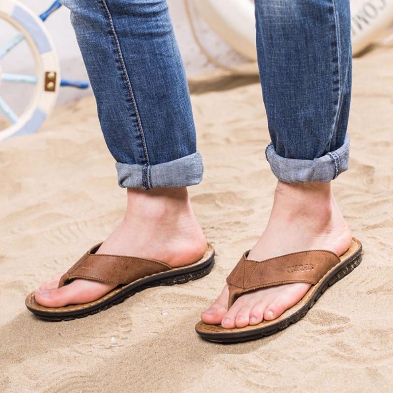 Flip Flops För Mode Av Koläder