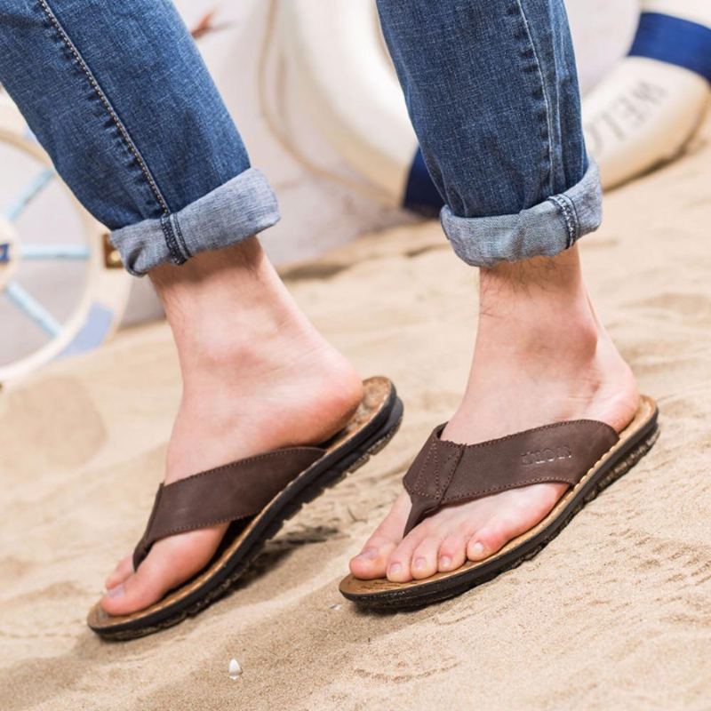 Flip Flops För Mode Av Koläder