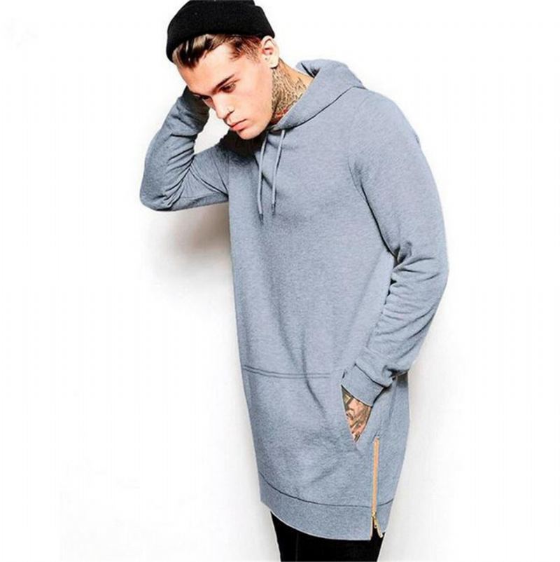 Fleece Hip Hop Longline Fashion Hoodie