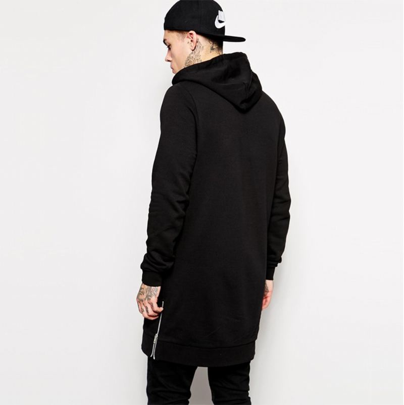 Fleece Hip Hop Longline Fashion Hoodie