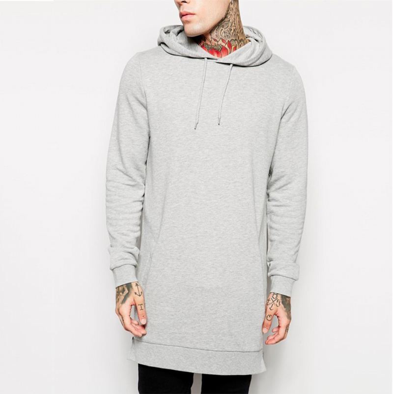 Fleece Hip Hop Longline Fashion Hoodie