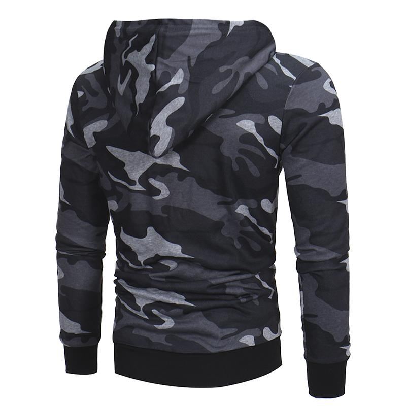 Hooded Camouflage Sweatshirt För Män