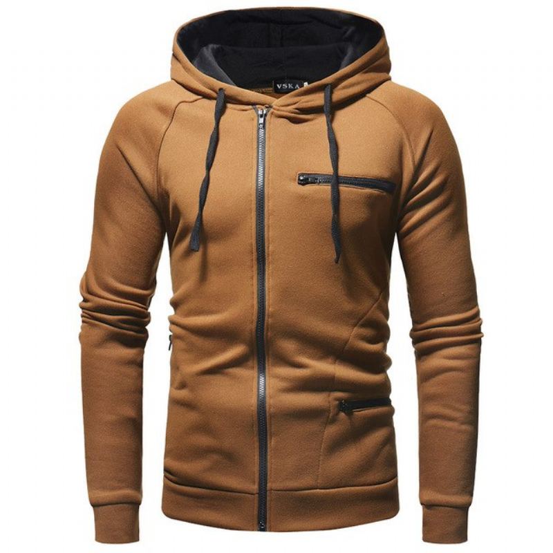 Mode Hoodie I Enfärgad Färg