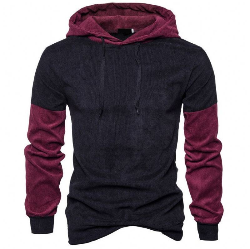 Patchwork Casual Streetwear Hoodie