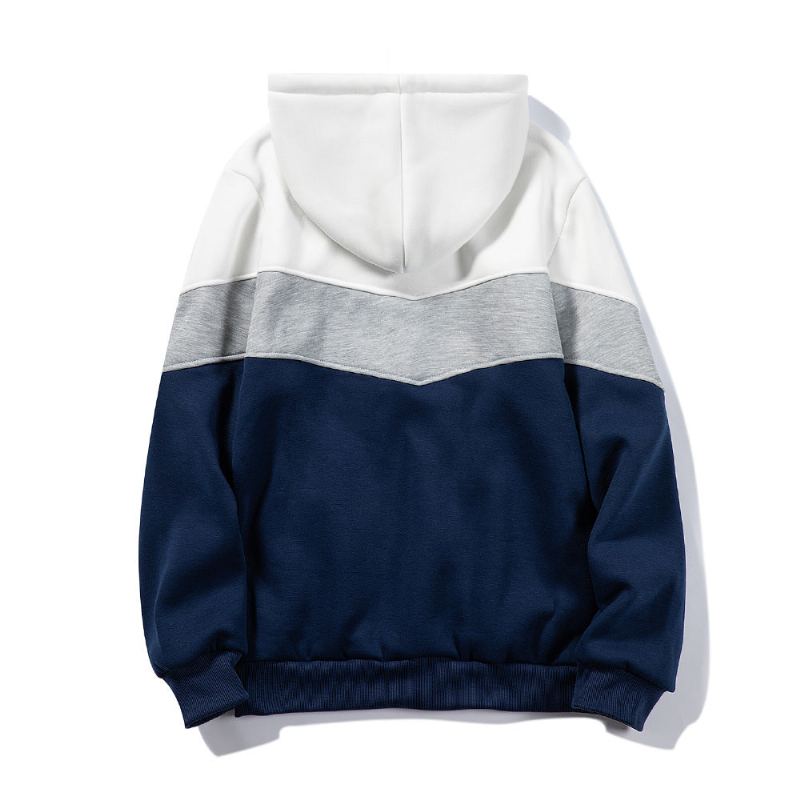 Randig Tjockt Märke Casual Hoodie