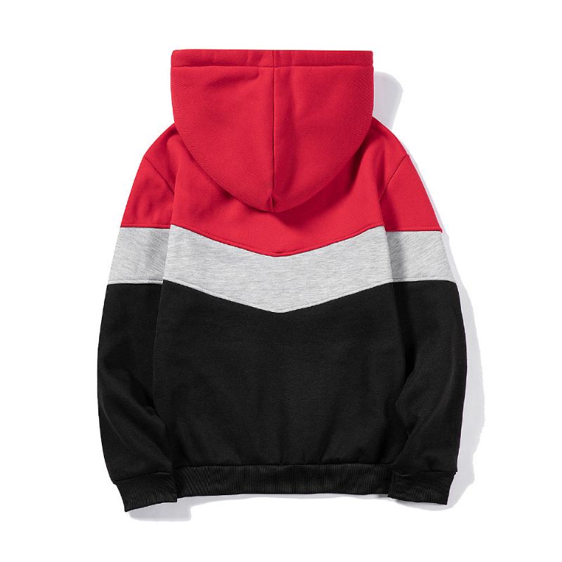 Randig Tjockt Märke Casual Hoodie