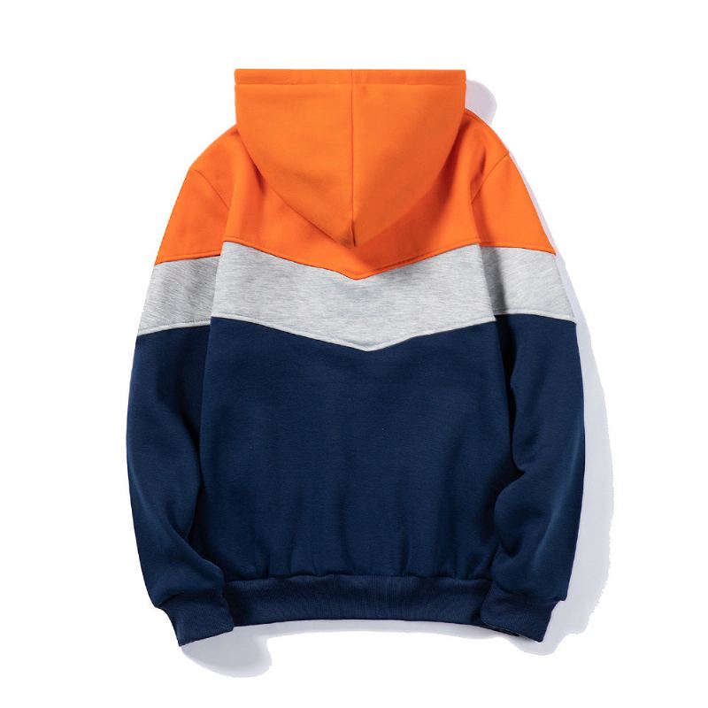 Randig Tjockt Märke Casual Hoodie