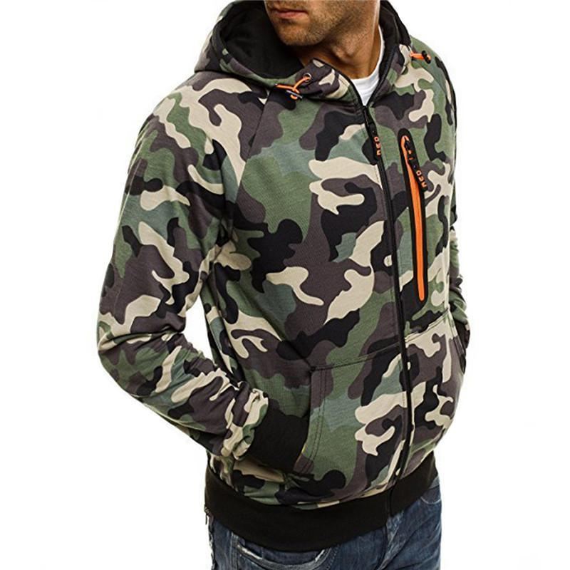 Vinter Causal Camo Hoodies