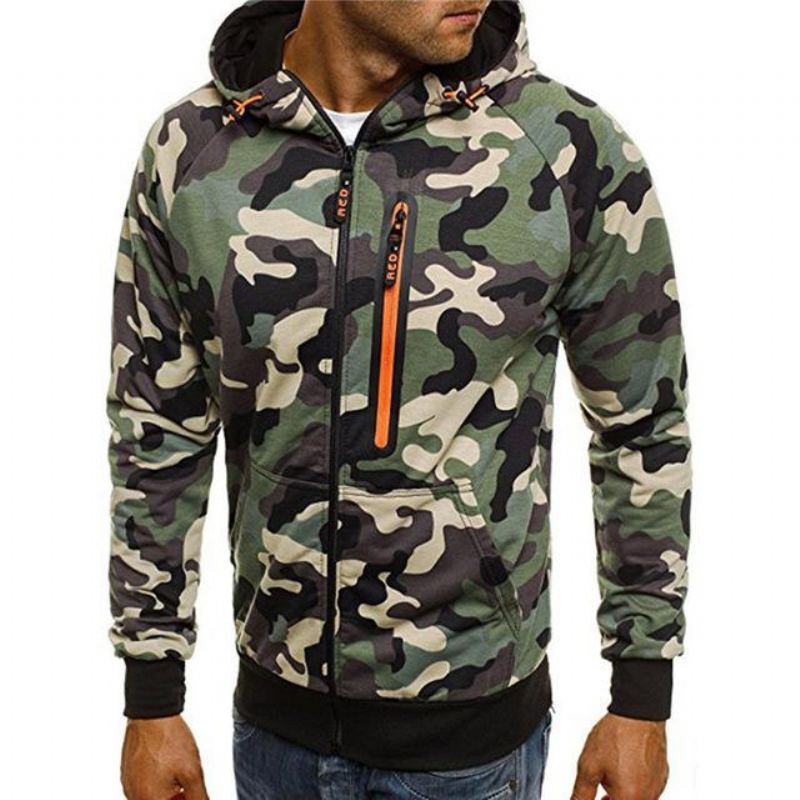 Vinter Causal Camo Hoodies