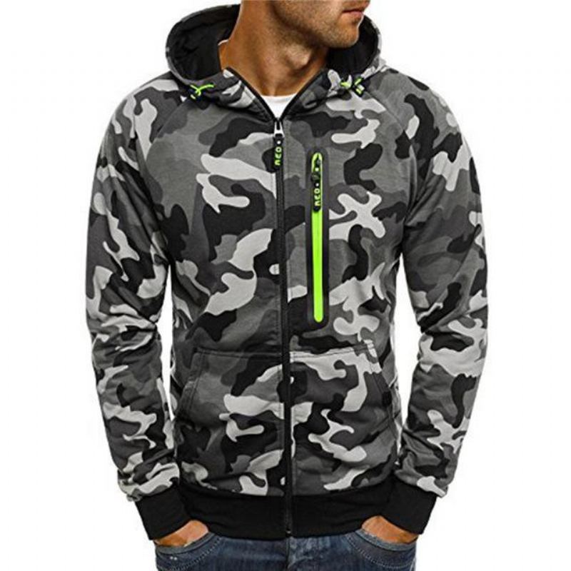 Vinter Causal Camo Hoodies