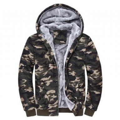 Vinter Tjock Camo Hoodie I Fleece