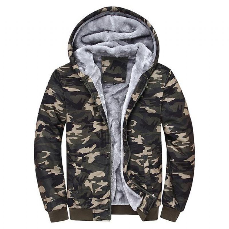 Vinter Tjock Camo Hoodie I Fleece