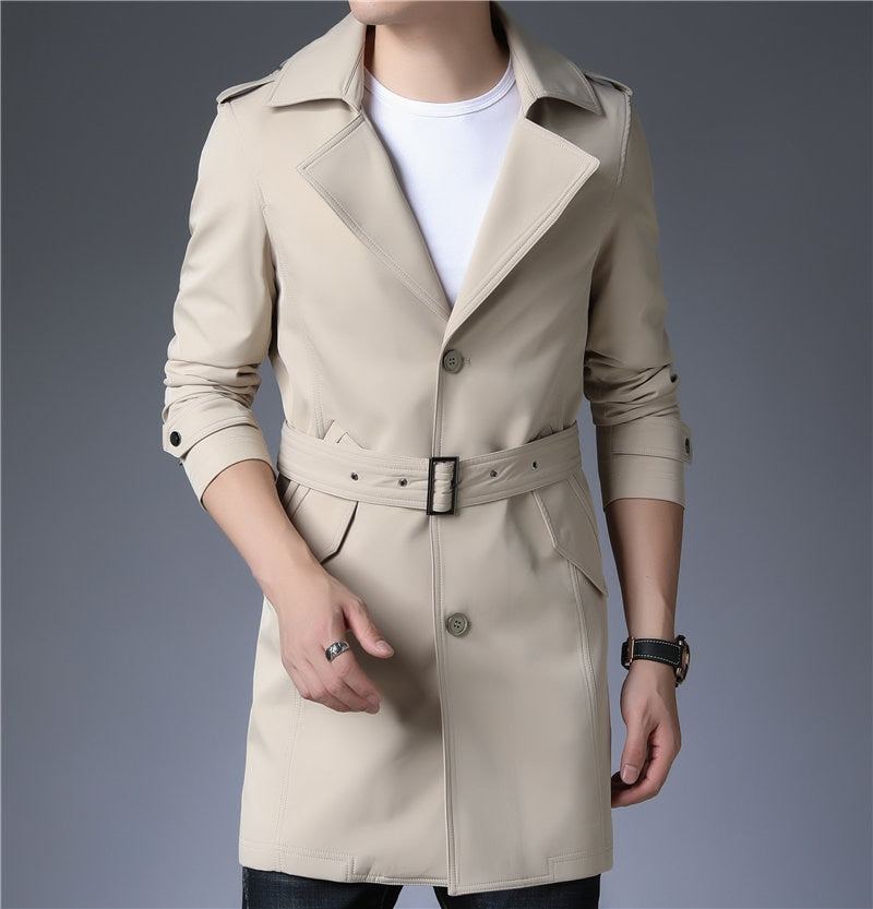 Business Trench Windbreaker Overcoat