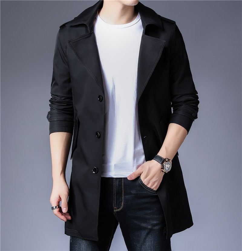 Business Trench Windbreaker Overcoat