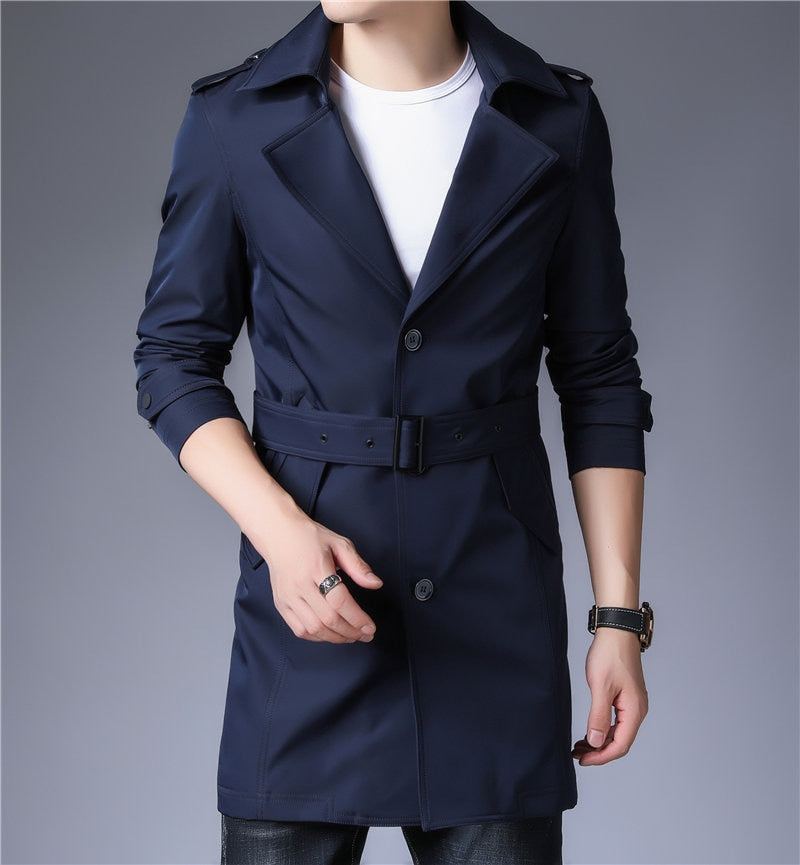 Business Trench Windbreaker Overcoat