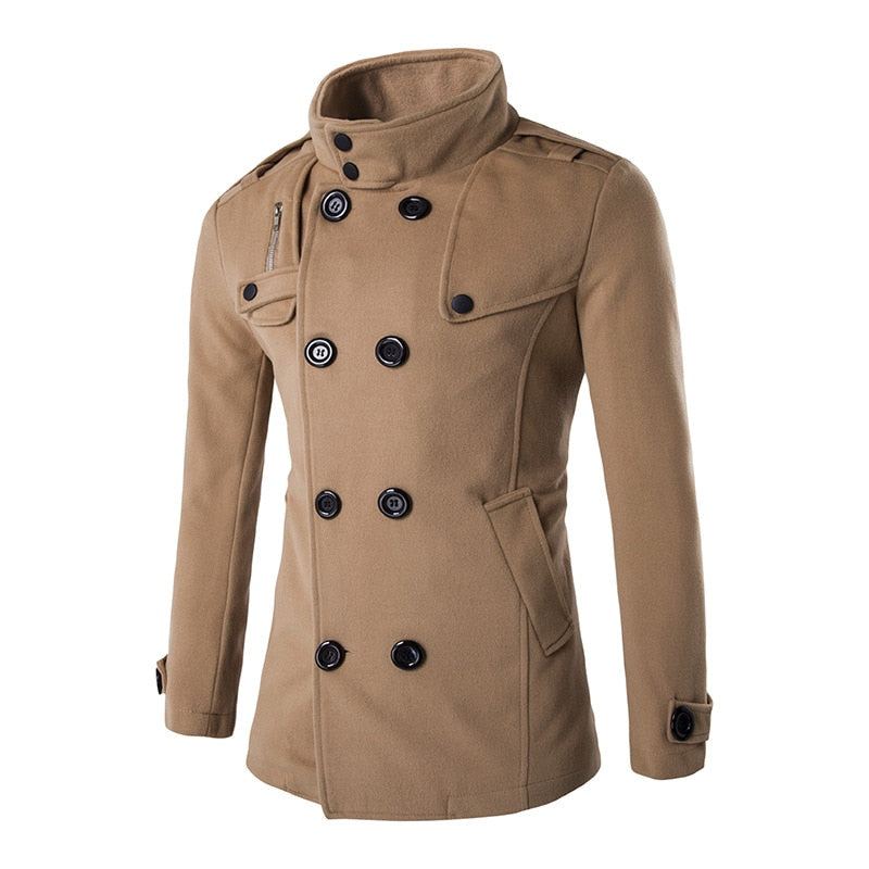 England Business Double Breasted Trench Coat