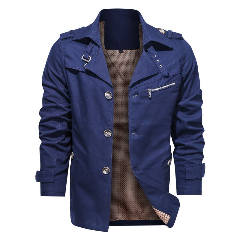 Lapel Fashion Single Breasted Trench Coat