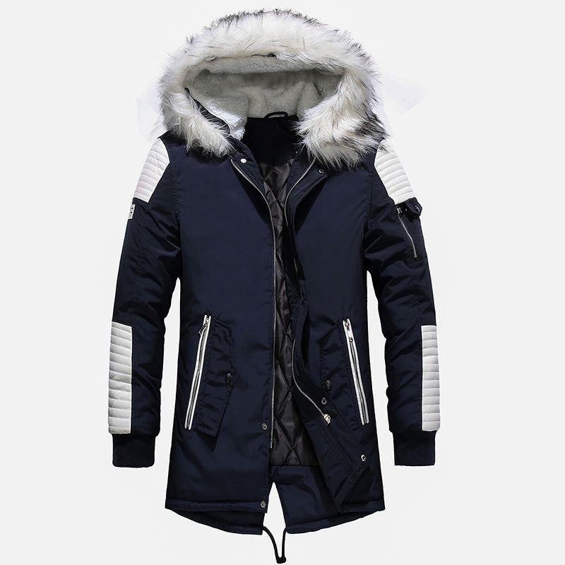 Pälskrage Hooded Black Color Long Parka