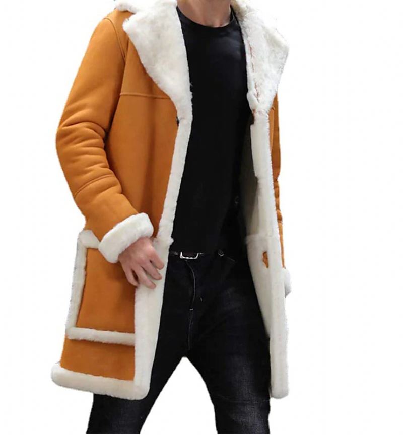 Parka Fall Warm Plain Pocket Long Trench Coat