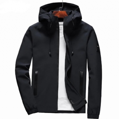 Slim Fit Casual Windbreaker Jacka För Män