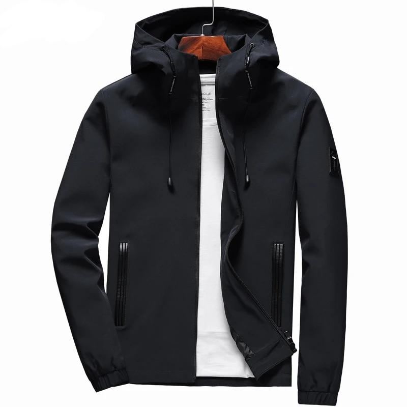 Slim Fit Casual Windbreaker Jacka För Män