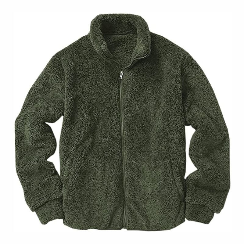 Tjock Varm Fleece Fuzzy Sherpajacka