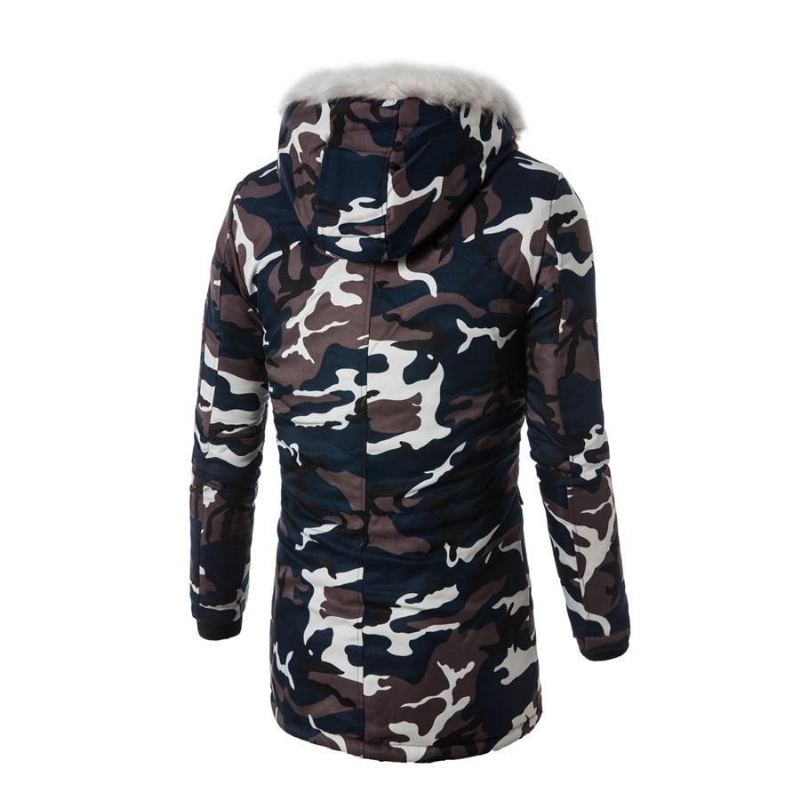 Vinter Camouflage Fur Hood Parka