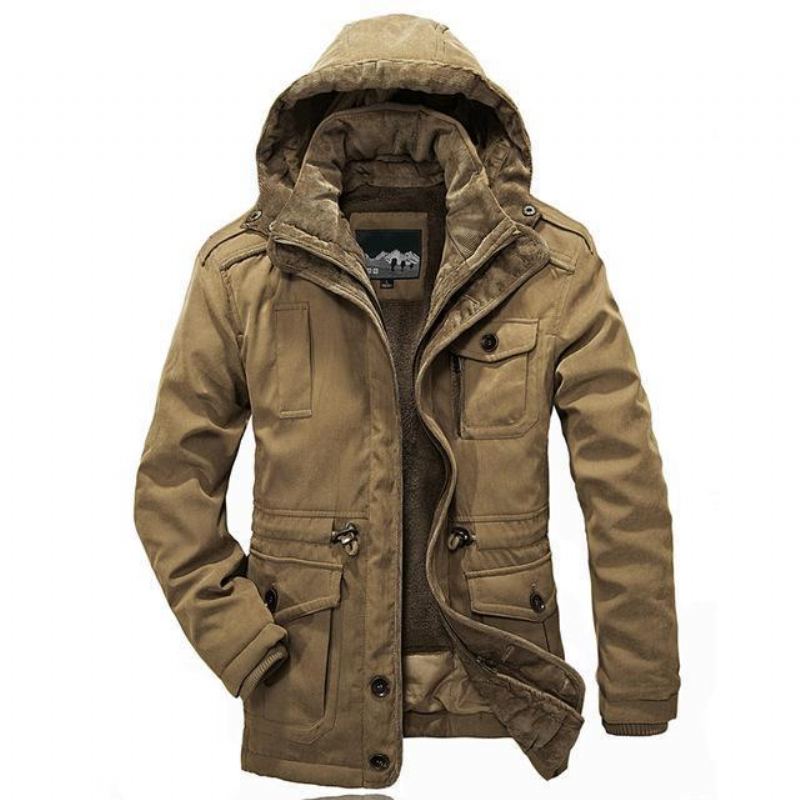 Warm Heavy Wool Parka Herr