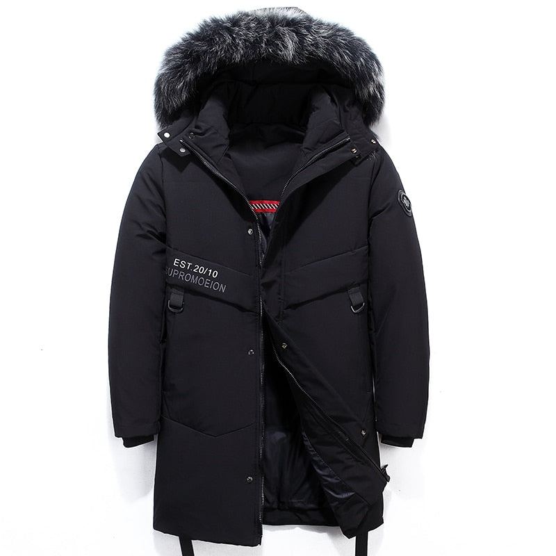 Winter Warm Heavy 80% Down Fur Hood Parka