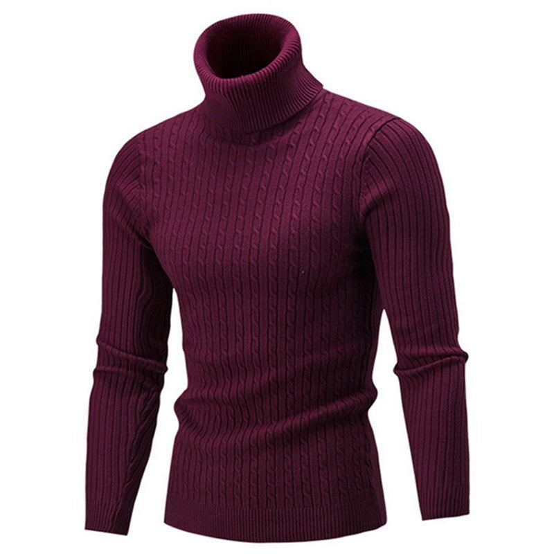 Solid Casual Tröja Med Turtleneck