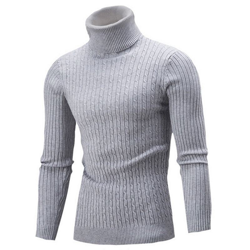 Solid Casual Tröja Med Turtleneck