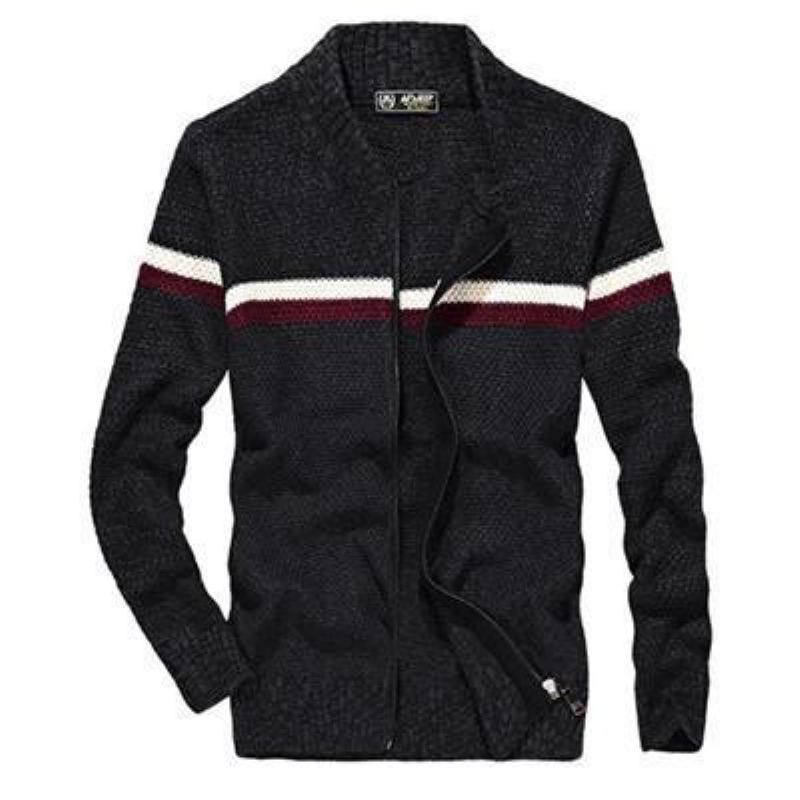 Knitted Wear Casual Baseball Collar Cardigan