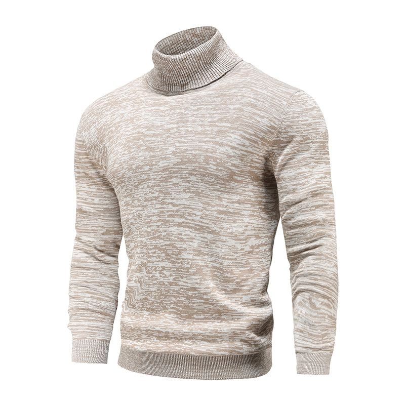 Vinter Turtleneck Bomull Stickad Pullover