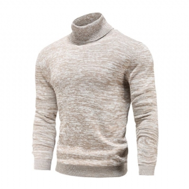 Vinter Turtleneck Bomull Stickad Pullover