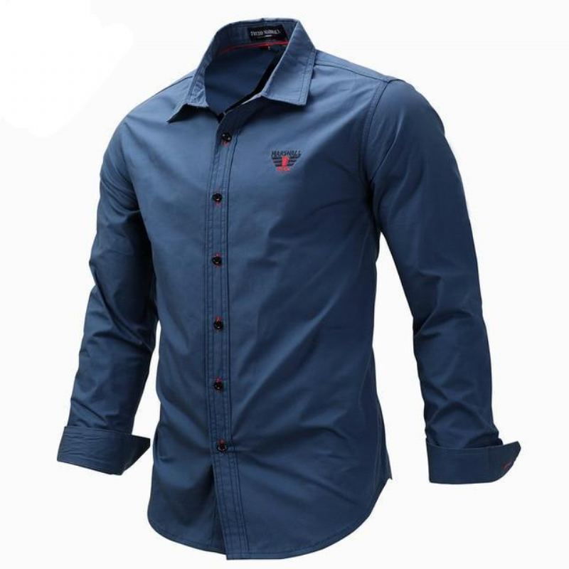 Enfärgad Slim Fit Business Dress Shirt