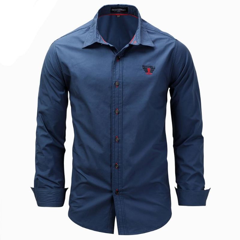 Enfärgad Slim Fit Business Dress Shirt