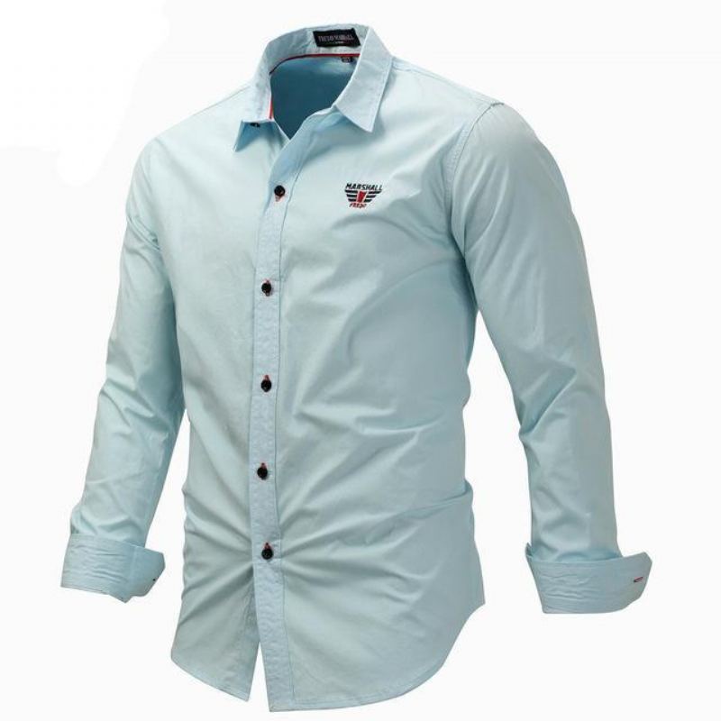 Enfärgad Slim Fit Business Dress Shirt