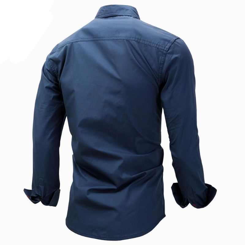 Enfärgad Slim Fit Business Dress Shirt