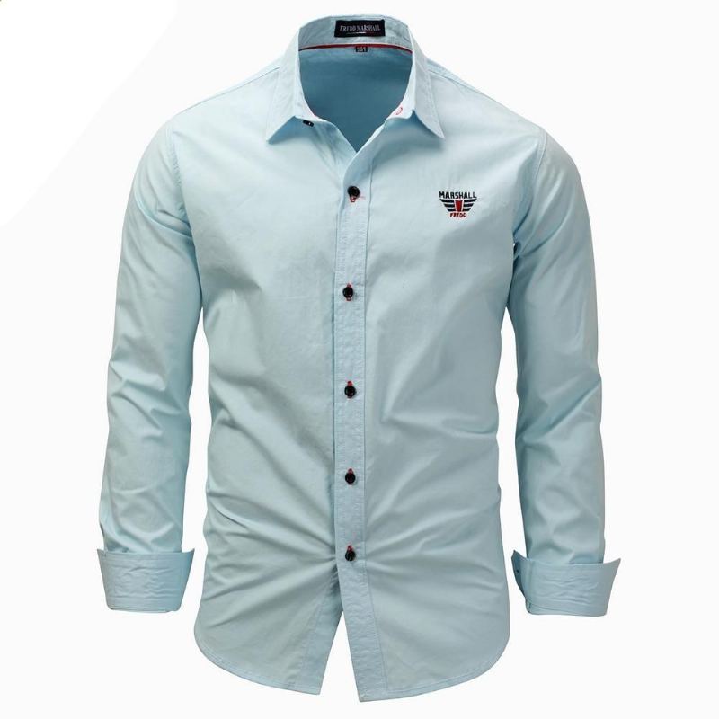 Enfärgad Slim Fit Business Dress Shirt