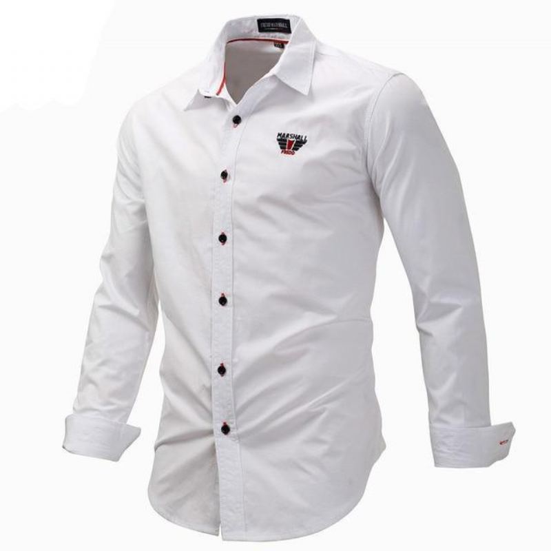 Enfärgad Slim Fit Business Dress Shirt