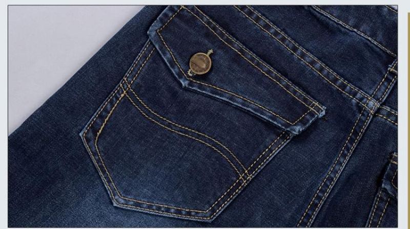 Casual Jeans I Bomull För Män