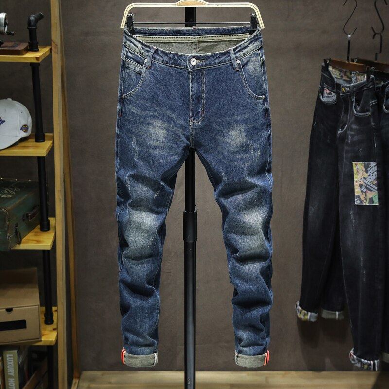 Casual Trendiga Stretch Denim Byxor