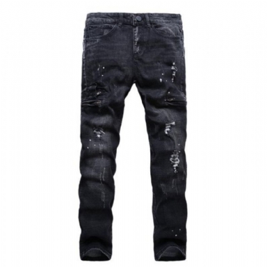 Denim Distressed Svarta Jeans