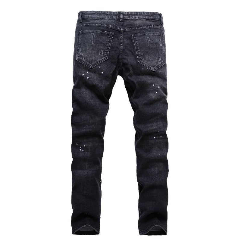 Denim Distressed Svarta Jeans