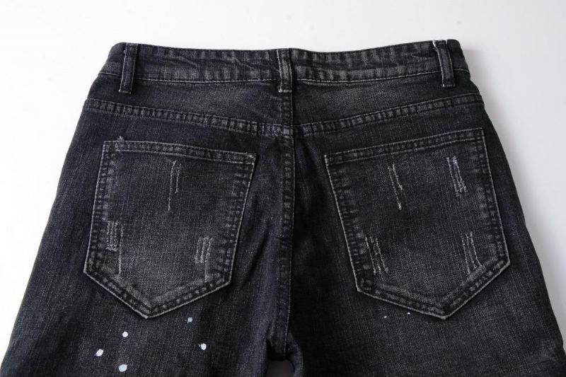 Denim Distressed Svarta Jeans