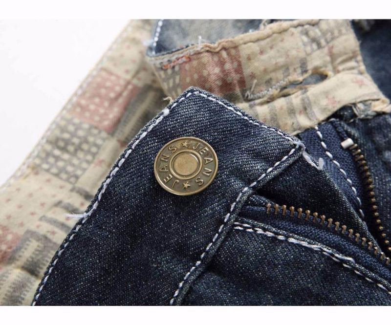 Denim Holes Jeans Av Hög Kvalitet