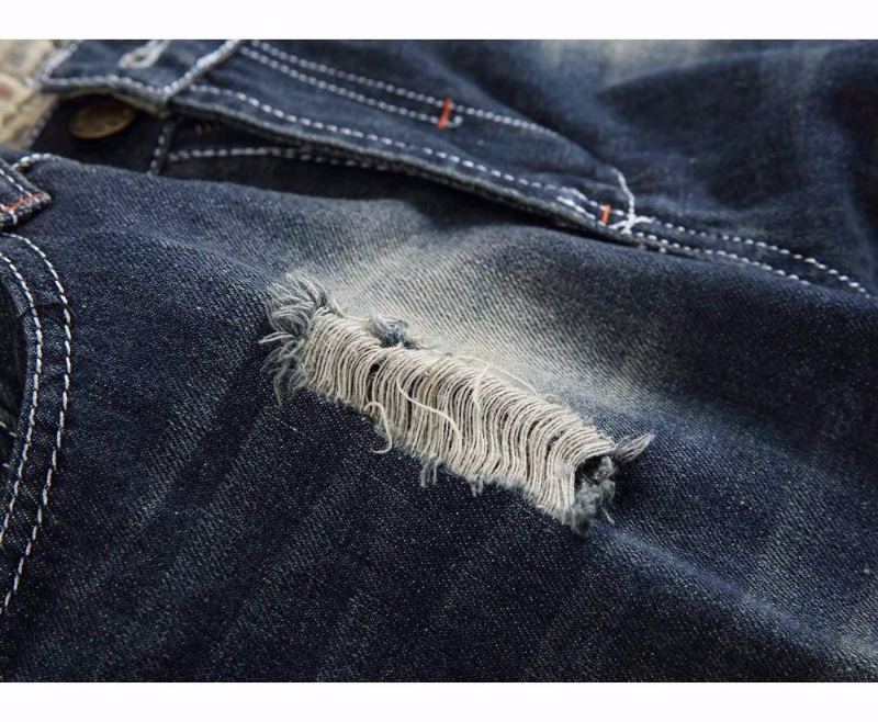 Denim Holes Jeans Av Hög Kvalitet