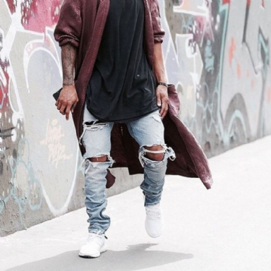 Distressed Denim Streetwear-jeans