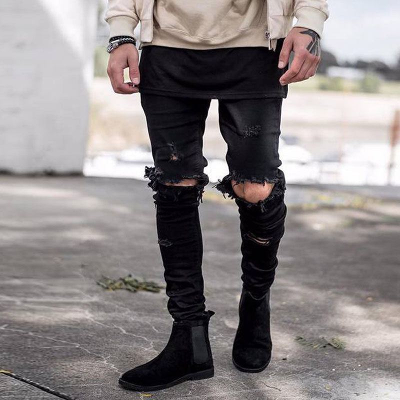 Distressed Denim Streetwear-jeans