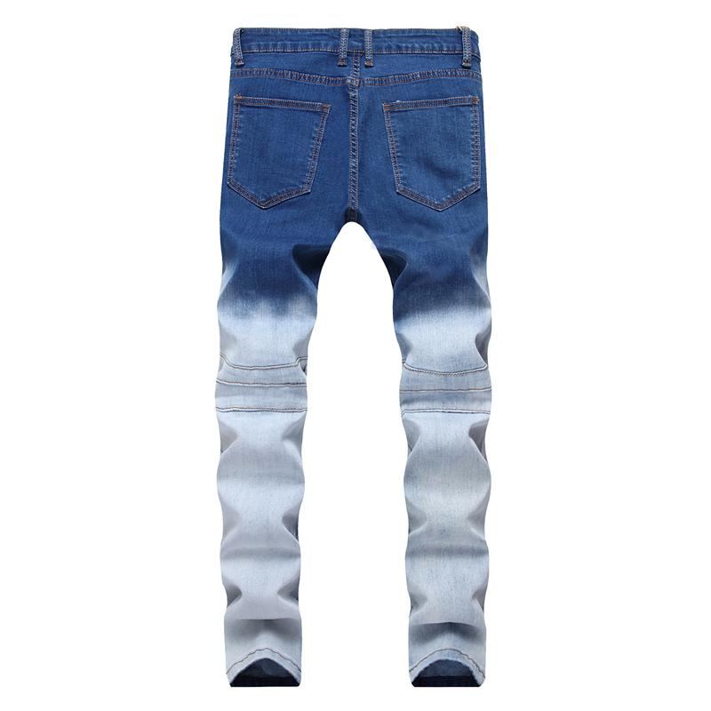 Elasticitet Tvättade Bomullsjeans